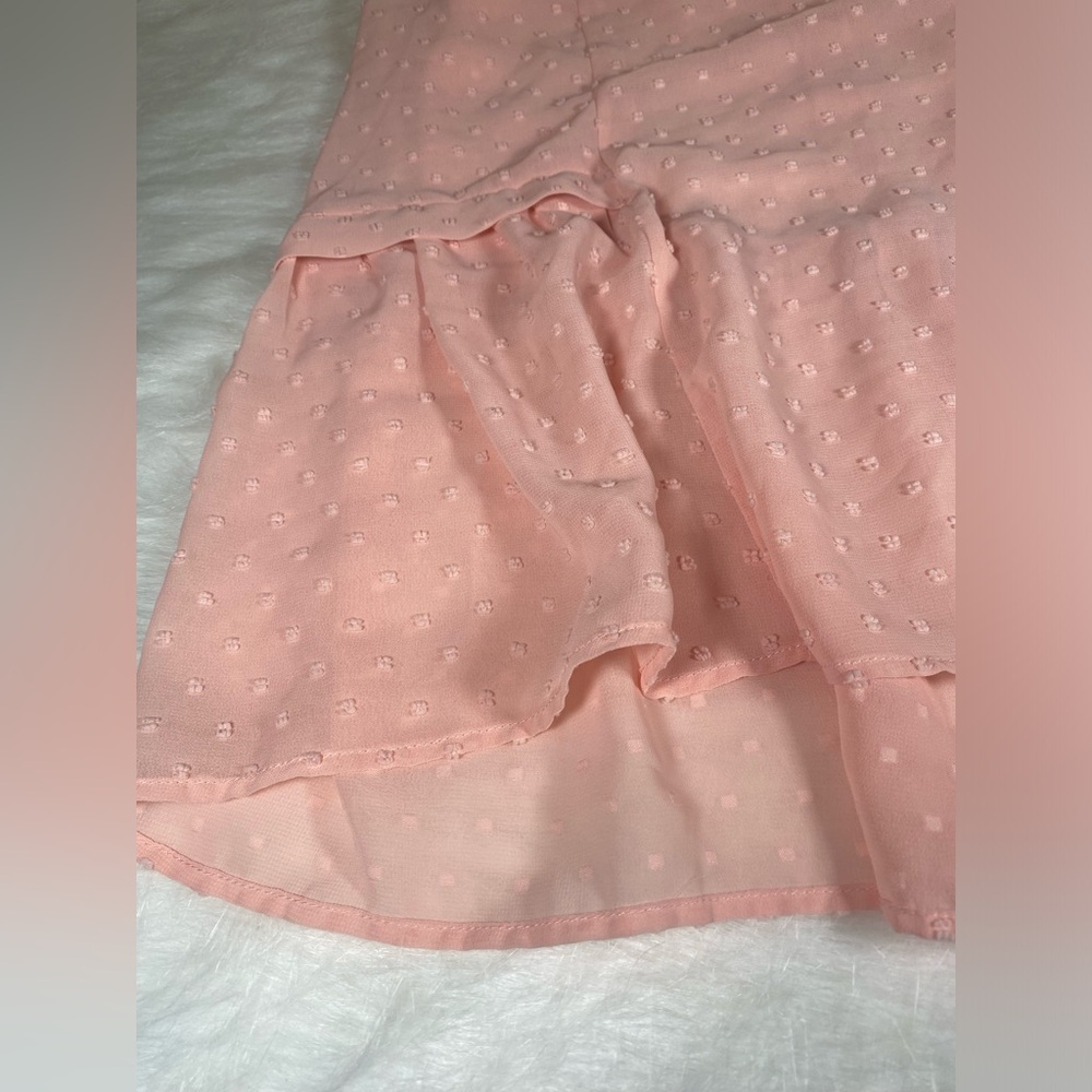 J.Crew sz 6 Sheer Pink Peplum Lightweight Blouse - Picture 5 of 7